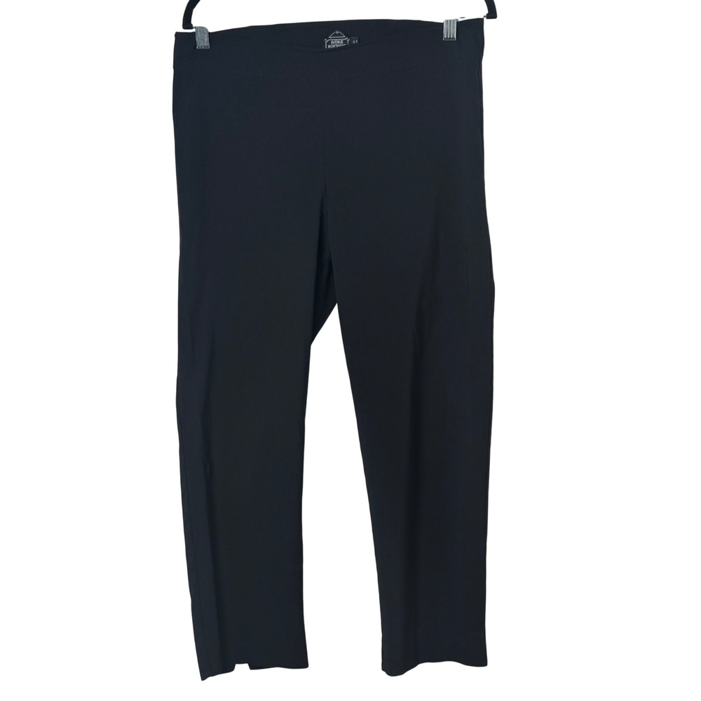 Avenue‎ Montaigne Milan Pants 14 Black Slim Leg Pull On Crop Career Work Casual